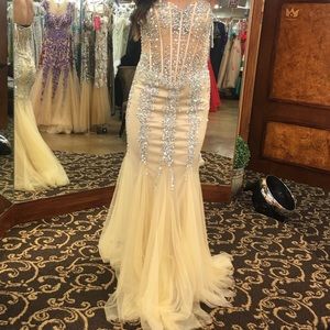 Jovani Nude Mermaid Dress